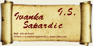 Ivanka Sapardić vizit kartica